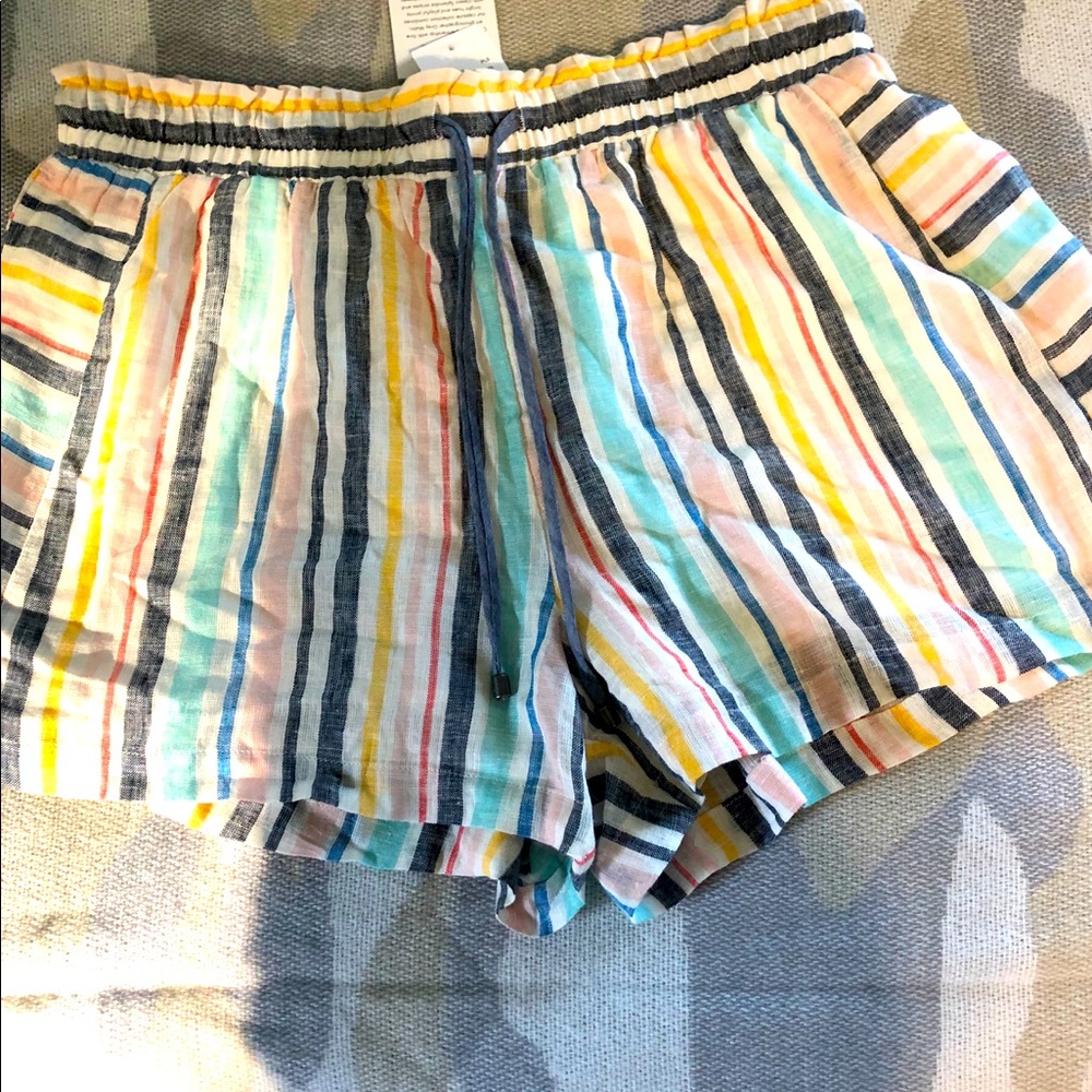 NWT Splendid x Gray Malin Tie Waist Striped Shorts